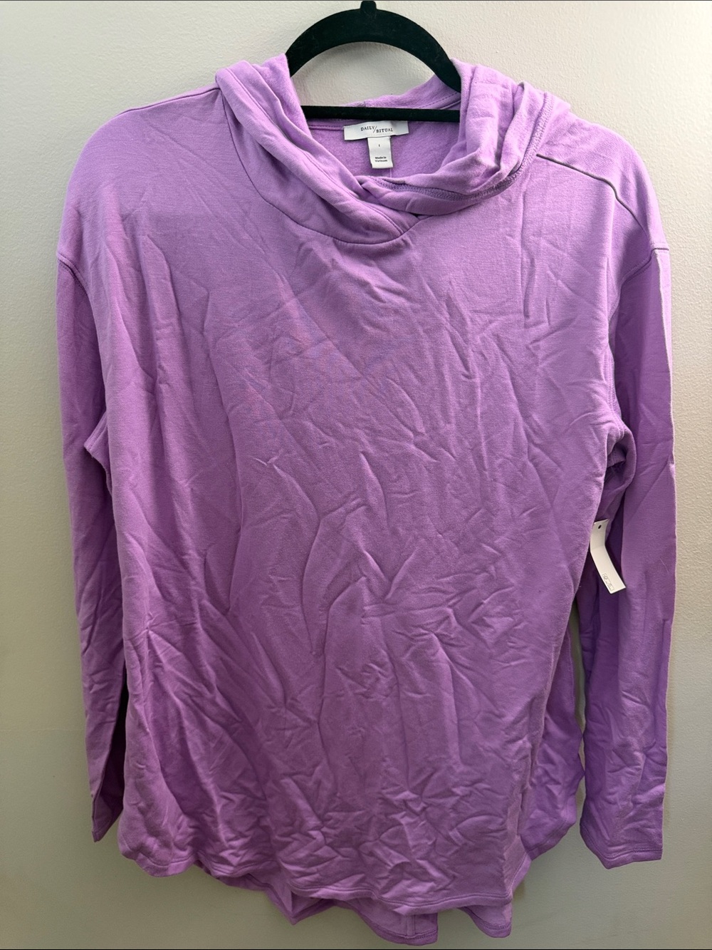 NWT Daily Ritual Supersoft Long Sleeve Hooded Pullover